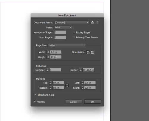 How to Create a Basic Document in InDesign