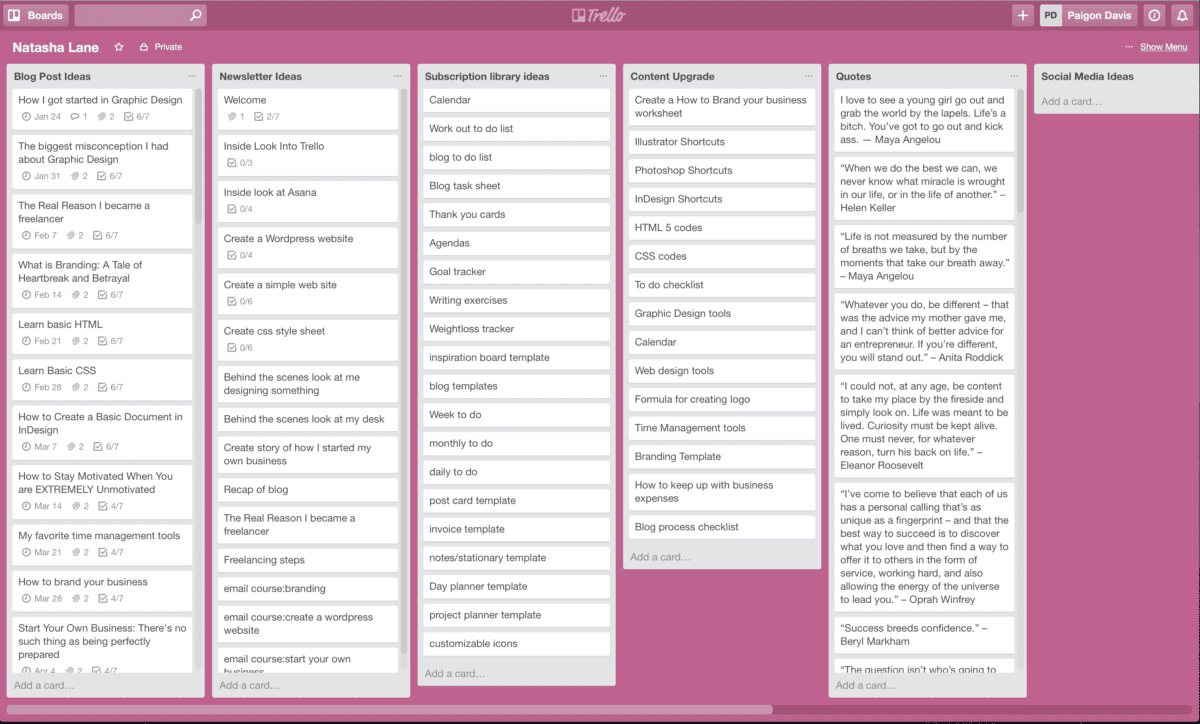 How to use Trello: An Inside Look into My Process - Natasha Lane Design Co.