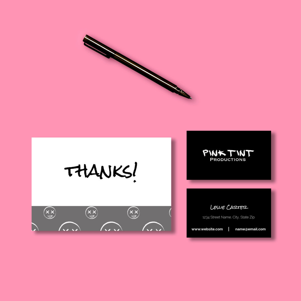 Pink Tint business card
