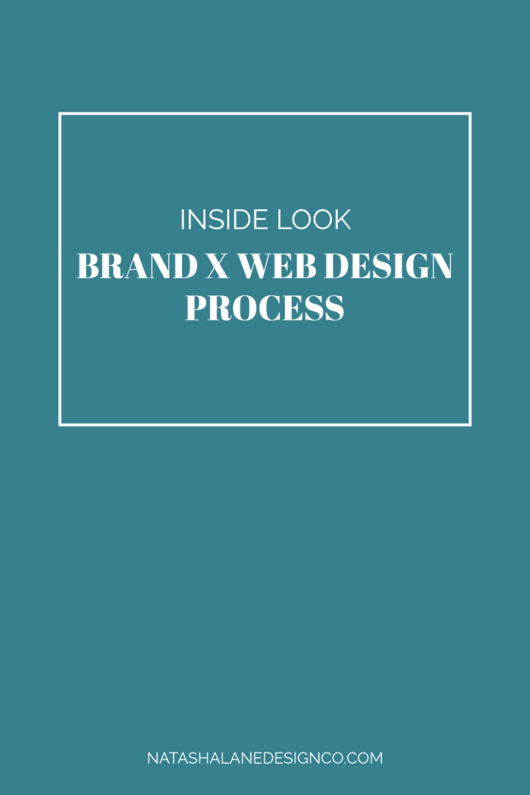 Inside look at my Brand x Web Design Process