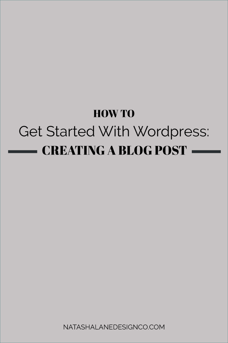 Creating a blog post in WordPress