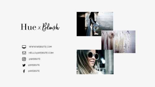 Brand x Web Design for Hue x Blush outro