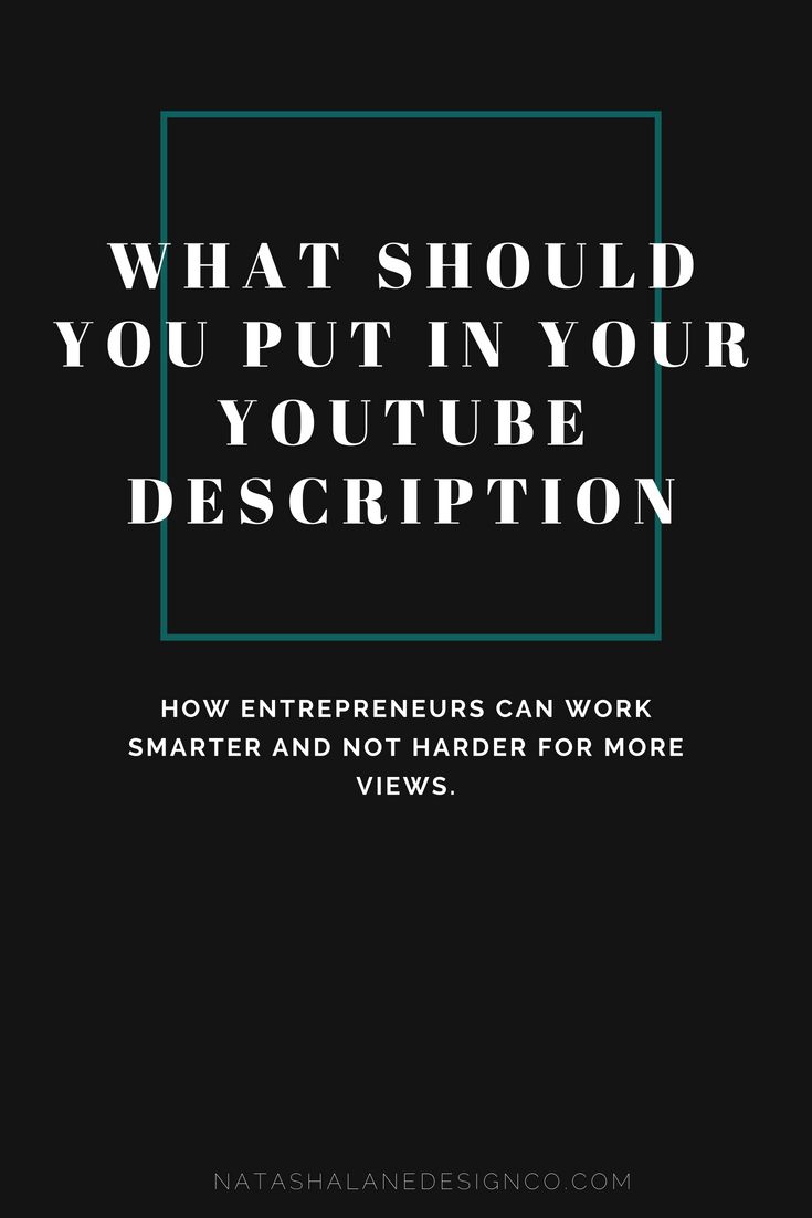 What should you put in your YouTube description?