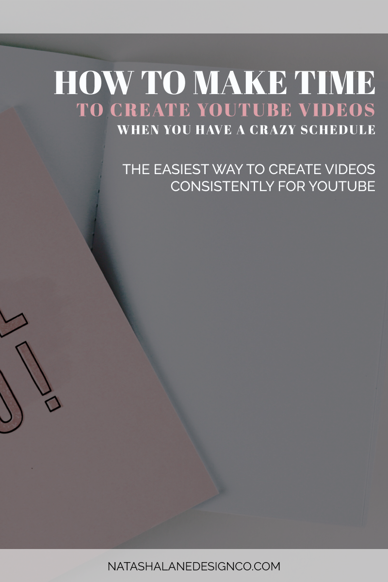 How to make time to create YouTube videos when you have a crazy schedule