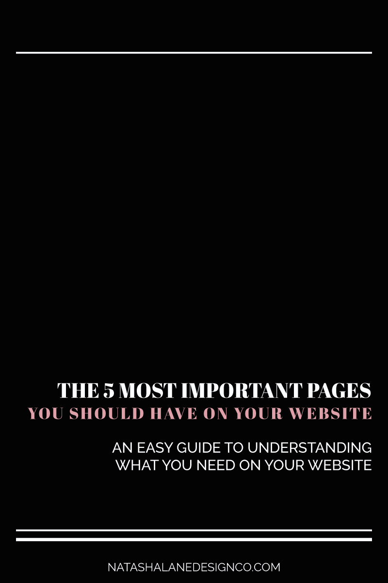 The 5 most important pages you should have on your website