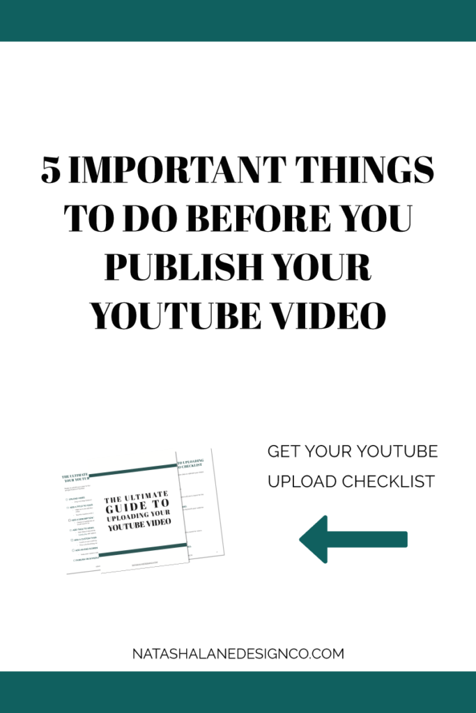 5 THINGS TO DO BEFORE YOU SCHEDULE YOUR YOUTUBE VIDEO
