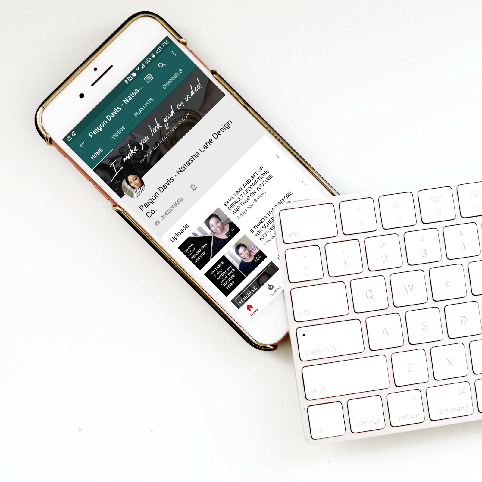 Natasha Lane YouTube Channel Phone