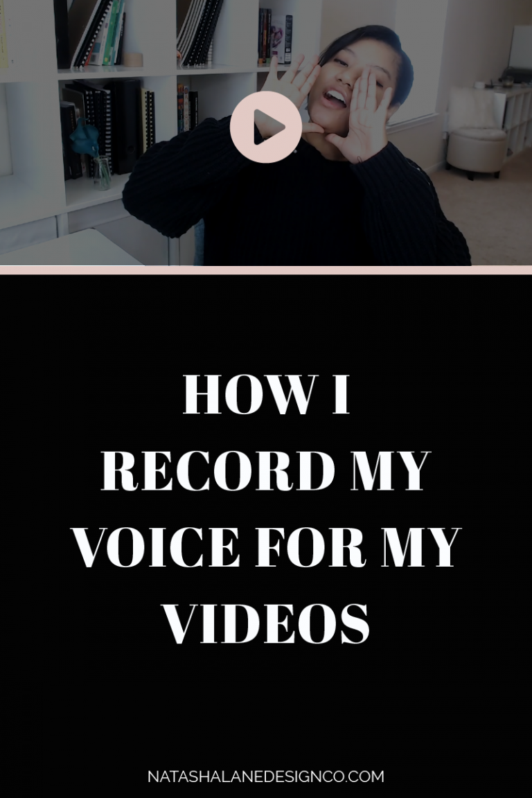 How I record my voice for my videos