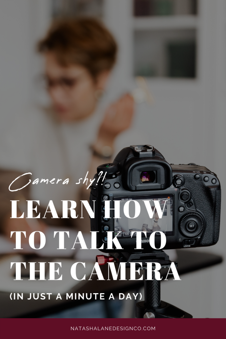 Camera shy?! Learn how to talk to the camera (in just a minute a day)