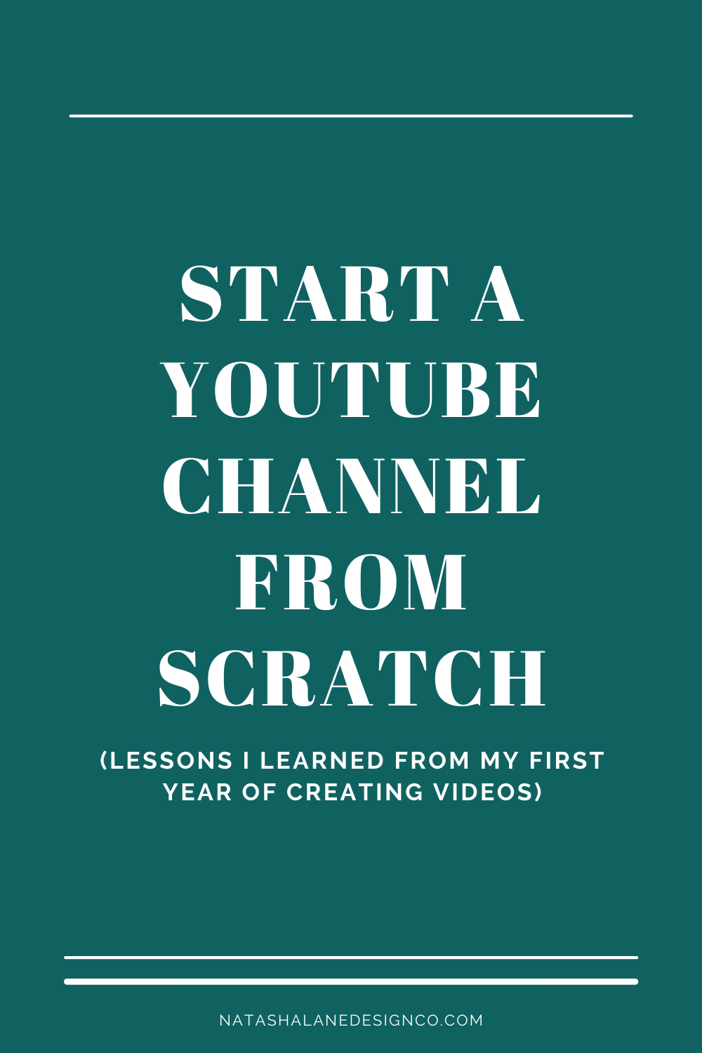 lessons I learned from my first year of creating videos