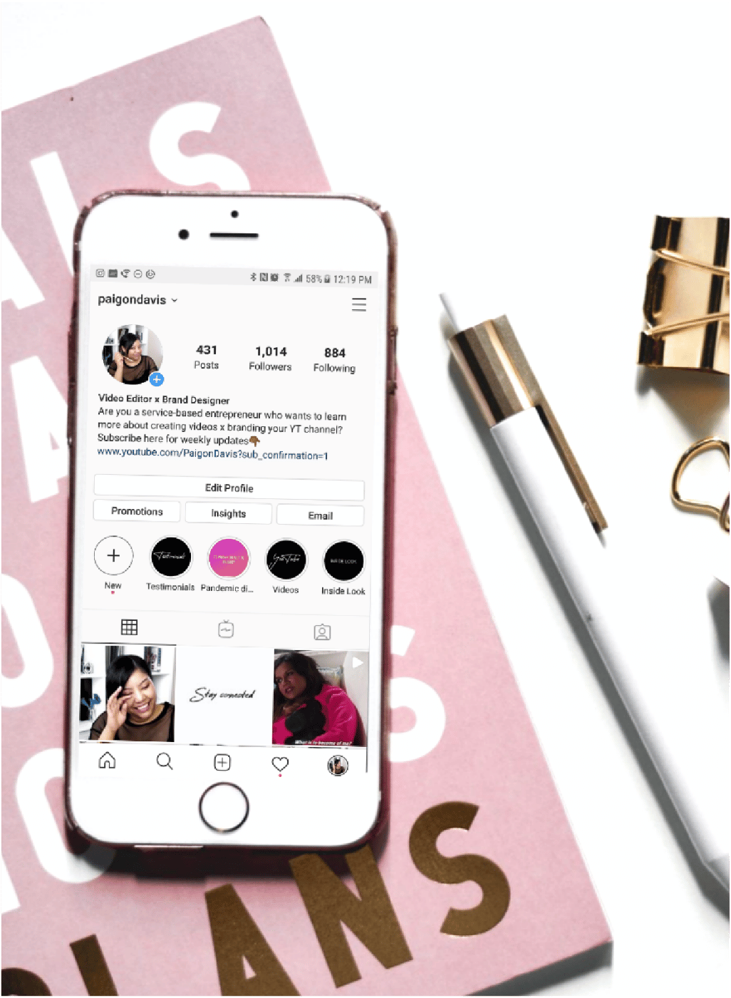 Paigon's Instagram channel