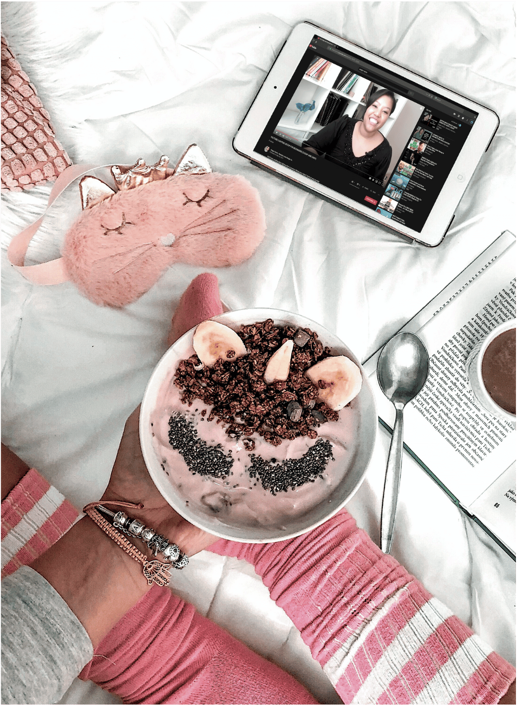 Paigon's YouTube channel with breakfast