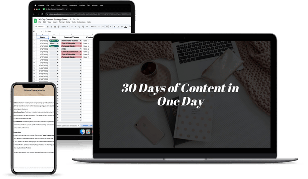 30 Days of Content Made Easy