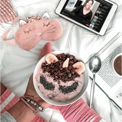 Paigon's YouTube channel with breakfast